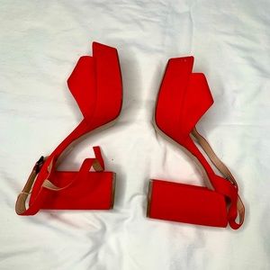 Armani Exchange sandals red size 8